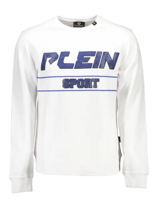 "Plein Sport Startseite im Sale | PLEIN SPORT HERREN-SWEATSHIRT MIT ZIP WEISS online kaufen"|Planet-Deluxe