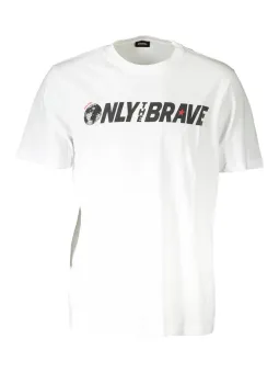 "Diesel Weißes Logo-T-Shirt: Stilvoll & Bequem"