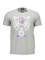 "Plein Sport T-Shirts im Sale | Graues Rundhals TShirt mit Kontrastdetails und Logo Print online kaufen"|Planet-Deluxe