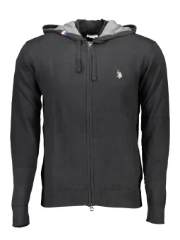 Stylischer Kapuzencardigan mit Reißverschluss & Logo-Stickerei