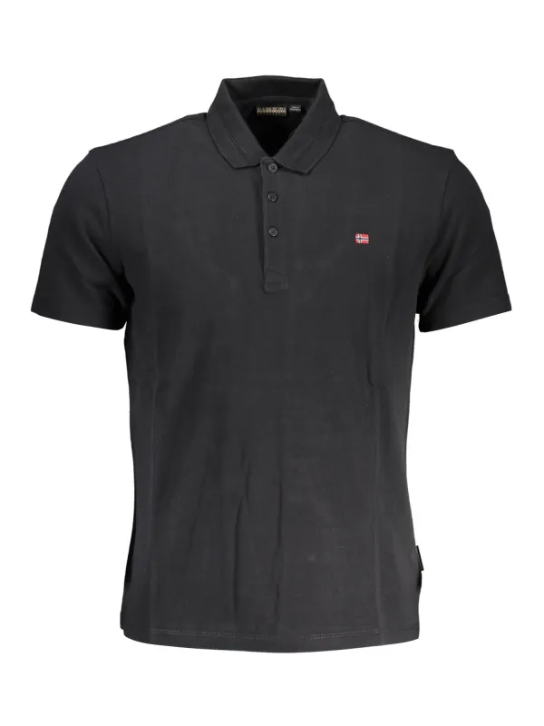 "Napapijri Poloshirts im Sale | Kurzarm Poloshirt mit Stickerei Logo und 3 Knöpfen online kaufen"|Planet-Deluxe