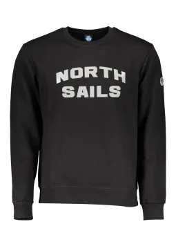 "North Sails Rundhals Sweatshirt - Schwarz, Logo-Design"
