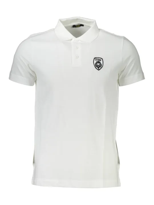 "Cavalli Class Poloshirts im Sale | Cavalli Class Poloshirt Kurzarm Normale Passform Logo Stickerei online kaufen"|Planet-Deluxe