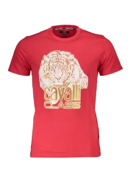 "Cavalli Class Logo T-Shirt Rot - Stilvoll & Modern"