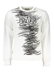 "Cavalli Class Sweatshirts im Sale | Cavalli Class Weißes Sweatshirt Logo Print online kaufen"|Planet-Deluxe