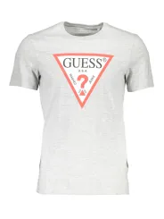 "GUESS JEANS T-Shirts im Sale | Schlankes Kurzarmshirt Rundhals Logo Guess Jeans Grigio online kaufen"|Planet-Deluxe