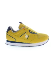 US POLO Gelbe Sneakers mit Logo und Schnürsenkeln