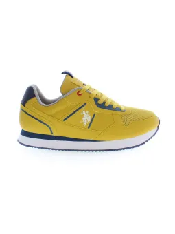US POLO Gelbe Sneakers mit Logo und Schnürsenkeln
