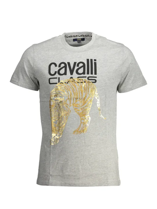 "Cavalli Class T-Shirts im Sale | Cavalli Class QXT061IJD060_160BC49_GRIGIO0496 Grau online kaufen"|Planet-Deluxe