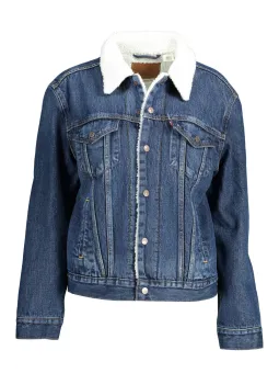 Levi's Herren Jeansjacke mit Kunstpelz - 4 Taschen, Logo-Detail