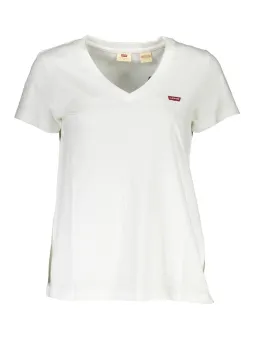 Levi's Herren V-Neck T-Shirt mit Logo - Weiß