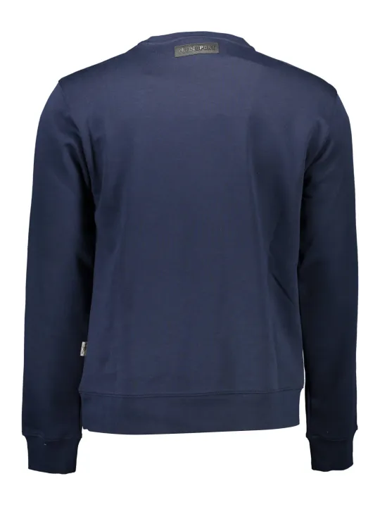 "Plein Sport Sweatshirts im Sale | Plein Sport Kontrast Sweatshirt mit Print und Logo Navy online kaufen"|Planet-Deluxe