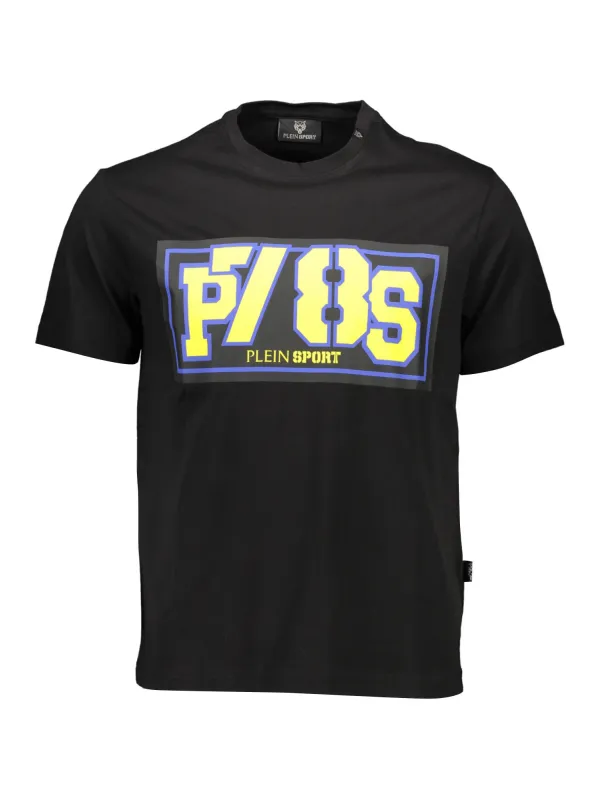 "Plein Sport T-Shirts im Sale | Kontrast TShirt mit Rundhals und Logo Plein Sport online kaufen"|Planet-Deluxe
