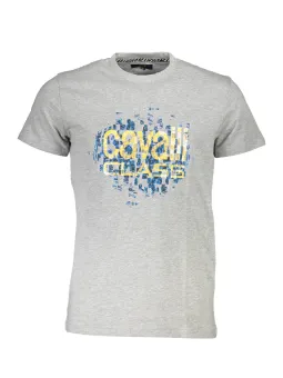 "Cavalli Class Logo T-Shirt Grau - Kurzarm & Rundhals"