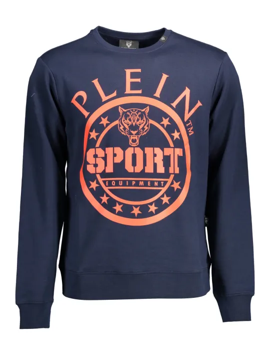 "Plein Sport Sweatshirts im Sale | Plein Sport Navy Sweatshirt mit Rundhals und Logo Druck online kaufen"|Planet-Deluxe
