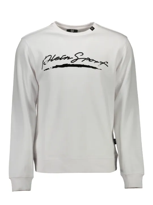 "Plein Sport Sweatshirts im Sale | Plein Sport Sweatshirt Rundhalsausschnitt Logo Weiß online kaufen"|Planet-Deluxe