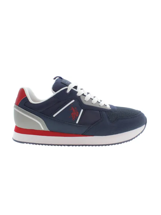 "U.S. POLO   BEST PRICE Sneakers im Sale | KONTRAST-SNEAKER MIT LOGO UND SCHNÜRSENKEL BLAU U.S. POLO online kaufen"|Planet-Deluxe