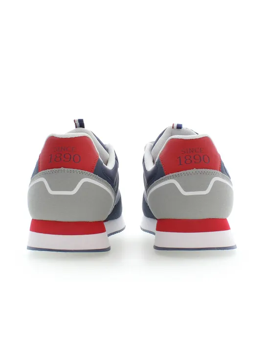"U.S. POLO   BEST PRICE Sneakers im Sale | KONTRAST-SNEAKER MIT LOGO UND SCHNÜRSENKEL BLAU U.S. POLO online kaufen"|Planet-Deluxe