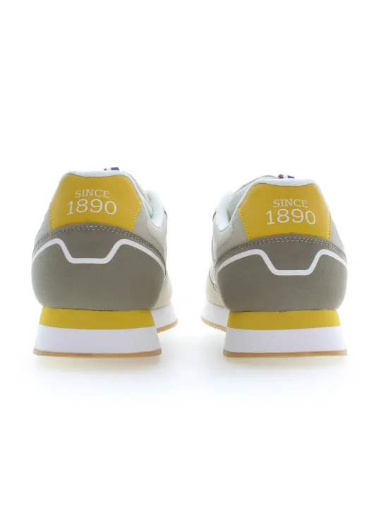 US POLO Beige Sneaker mit Kontrast & Logo