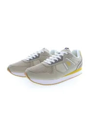 US POLO Beige Sneaker mit Kontrast & Logo