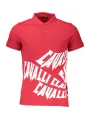 "Cavalli Class Poloshirts im Sale | Kurzarmpoloshirt Cavalli Class mit Logodruck und Knöpfen online kaufen"|Planet-Deluxe