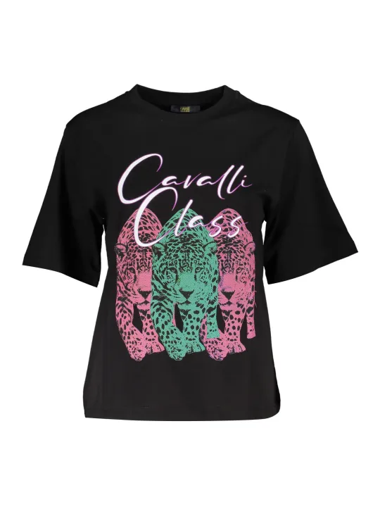 "Cavalli Class Startseite im Sale | CAVALLI CLASS KURZARM-T-SHIRT DAMEN SCHWARZ online kaufen"|Planet-Deluxe