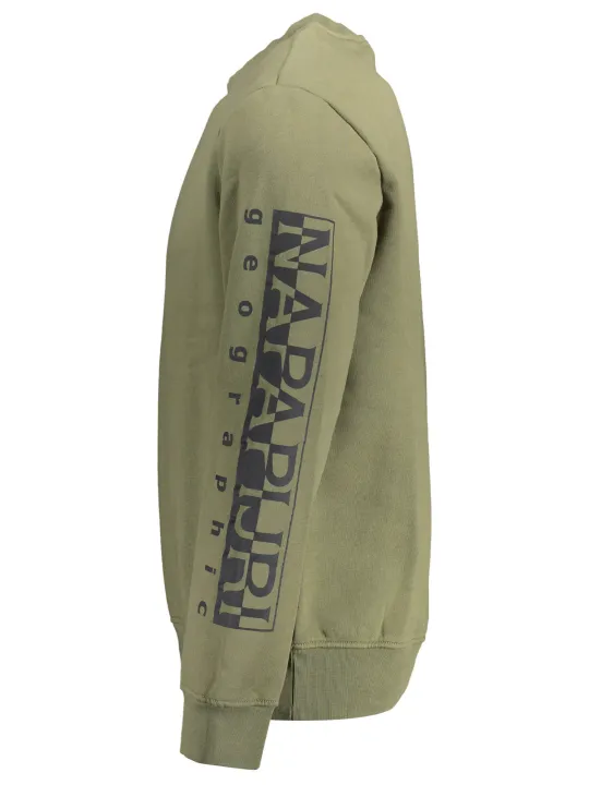 "Napapijri Sweatshirts im Sale | Napapijri Sweatshirt Rundhals Logo Druck Grün online kaufen"|Planet-Deluxe