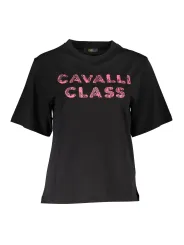 "Cavalli Class T-Shirts im Sale | Cavalli Class QXT62AJD060_B6A0E05_NERO05051 online kaufen"|Planet-Deluxe