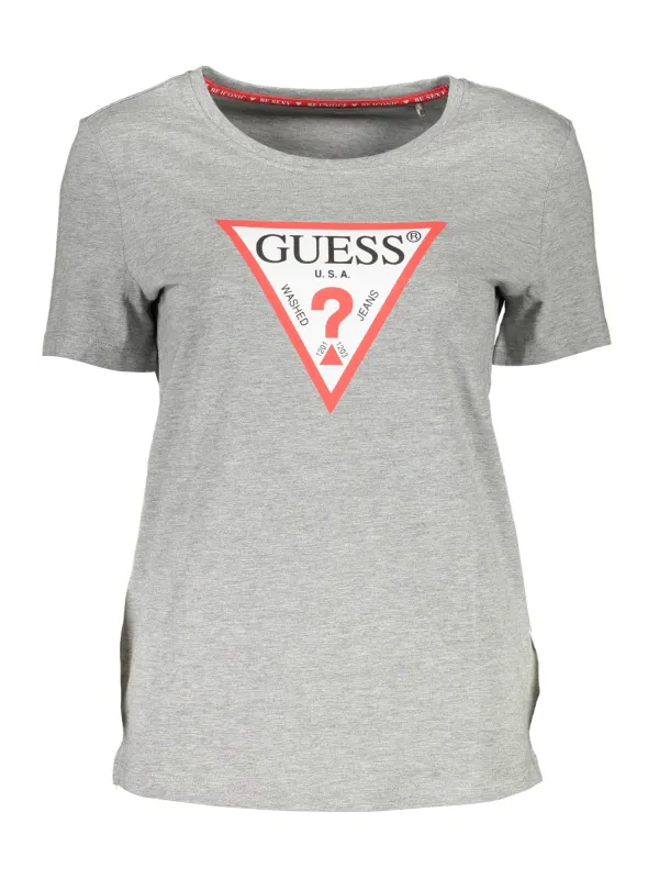 GUESS T-Shirt: Stilvolles, graues Design für jeden Anlass GUESS T-Shirt: Stilvolles, graues Design für jeden Anlass