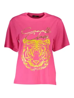 "Cavalli Class Rosa T-Shirt - Stilvoll & Elegant"