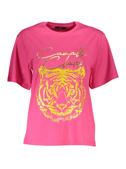 "Cavalli Class T-Shirts im Sale | Cavalli Class Rosa T-Shirt online kaufen"|Planet-Deluxe