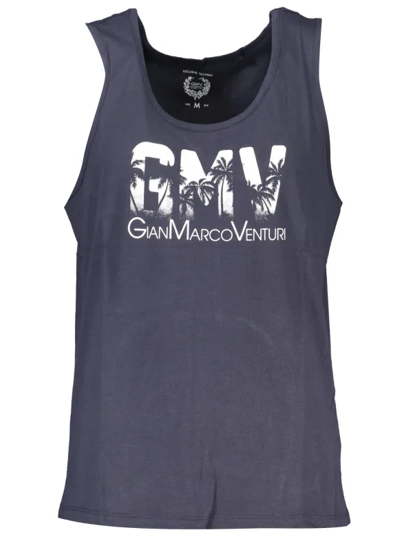 GIAN MARCO VENTURI Logo Tanktop Blau - Stilvolles Herrenhemd