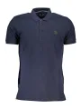 GIAN MARCO VENTURI Poloshirt Blau mit Logo und 3 Knöpfen