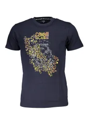 "Cavalli Class T-Shirts im Sale | Cavalli Class QXT61VJD060_25507B5_BLU04926 Blau online kaufen"|Planet-Deluxe