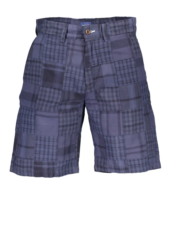GANT Bermuda Hose mit Logo - Blau, 5 Taschen, Herren GANT Bermuda Hose mit Logo - Blau, 5 Taschen, Herren