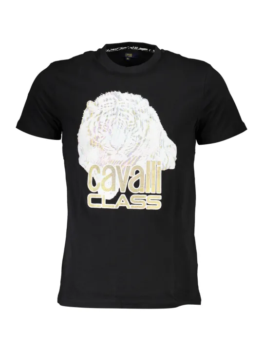 "Cavalli Class T-Shirts im Sale | Cavalli Class QXT61WJD060_53ACF39_NERO05051 Schwarz online kaufen"|Planet-Deluxe