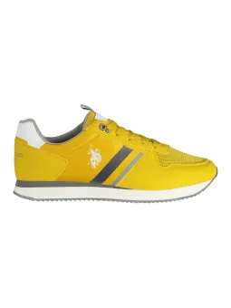 US Polo Gelbe Kontrast-Sneaker mit Logo – Stil & Komfort
