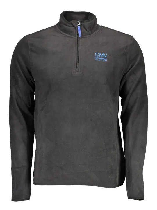 "GIAN MARCO VENTURI Sweatshirts im Sale | Langarm Sweatshirt Halber RV Stickerei Logo Schwarz GMV online kaufen"|Planet-Deluxe