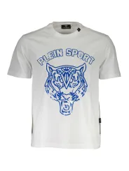 "Plein Sport T-Shirts im Sale | Plein Sport Logo TShirt Kurzarm Rundhals Weiß Druck online kaufen"|Planet-Deluxe