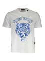 "Plein Sport T-Shirts im Sale | Plein Sport Logo TShirt Kurzarm Rundhals Weiß Druck online kaufen"|Planet-Deluxe