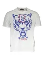 "Plein Sport T-Shirts im Sale | Plein Sport Weißes Kurzarmshirt mit Rundhals und Logo Print online kaufen"|Planet-Deluxe