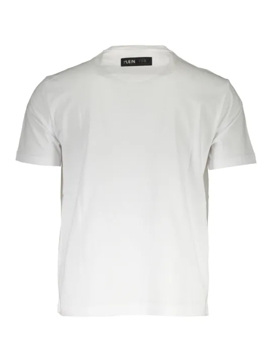 "Plein Sport T-Shirts im Sale | Plein Sport Weißes Kurzarmshirt mit Rundhals und Logo Print online kaufen"|Planet-Deluxe