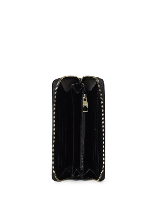 Schwarzes Versace Jeans Portemonnaie Leder