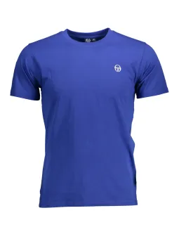 "Sergio Tacchini Logo T-Shirt Blau – Kurzarm, Rundhals, Stickerei"