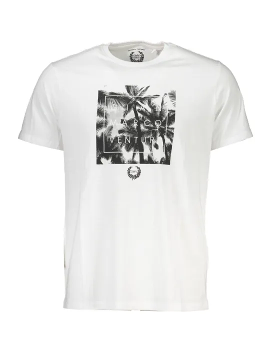 "GIAN MARCO VENTURI T-Shirts im Sale | GIAN MARCO VENTURI TSHIRT RUNDHALS LOGO DRUCK WEISS online kaufen"|Planet-Deluxe