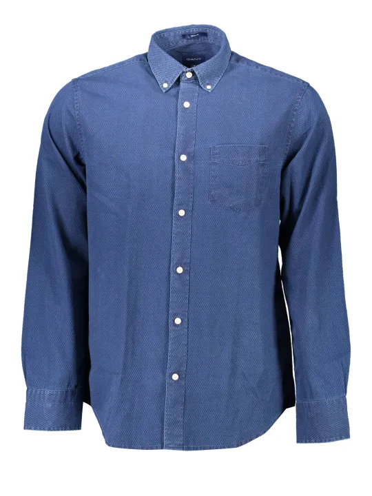 GANT Blaues Button-Down Hemd, Normale Passform