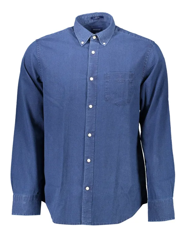 GANT Blaues Button-Down Hemd, Normale Passform