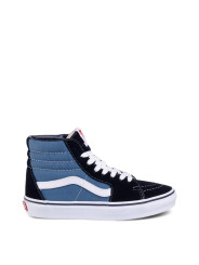 Schwarze und blaue Vans SK8-HI