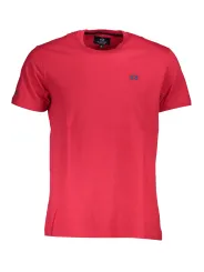 "LA MARTINA T-Shirts im Sale | La Martina Kurzarm TShirt Normale Passform Logo Stickerei Rossorot online kaufen"|Planet-Deluxe