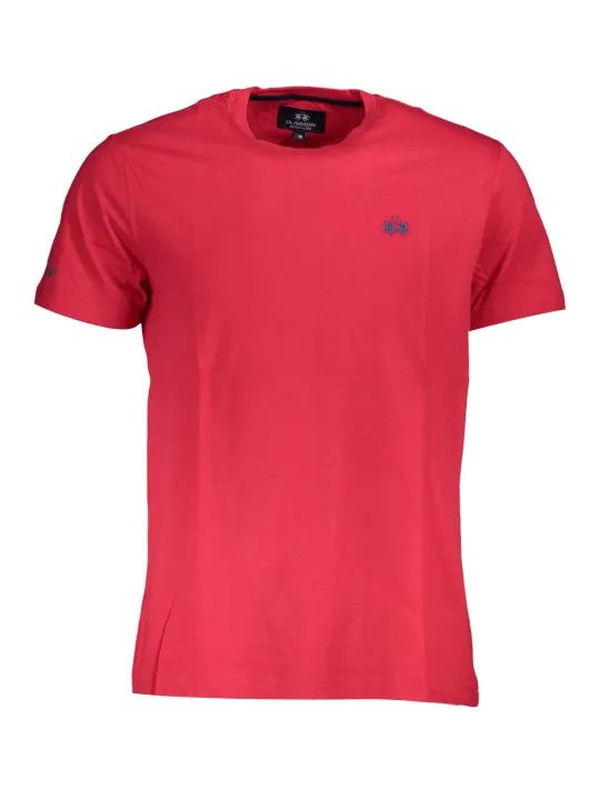 "LA MARTINA T-Shirts im Sale | La Martina Kurzarm TShirt Normale Passform Logo Stickerei Rossorot online kaufen"|Planet-Deluxe